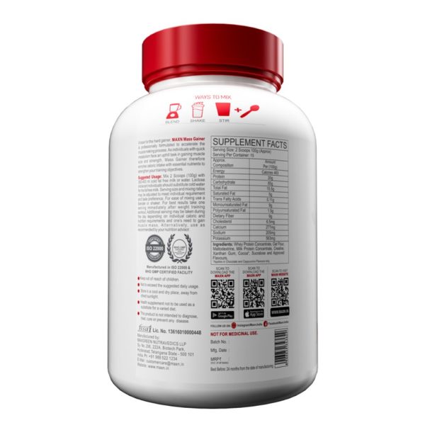 MAXN Mass Gainer 1.5kg - Image 11