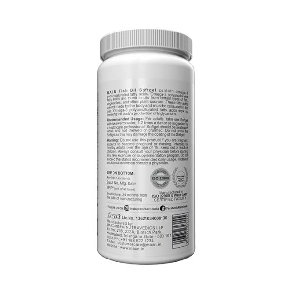 MAXN Omega 3 Fish Oil Capsules - Image 2