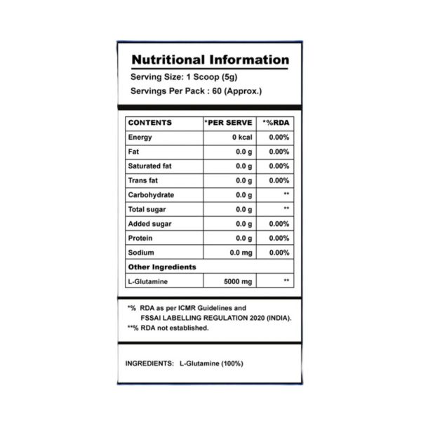 Apex Vitals Gluta Pure L-Glutamine-60 Servings - Image 2