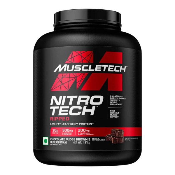 MuscleTech Nitro-Tech Ripped Whey Protein Powder - 1.8kg