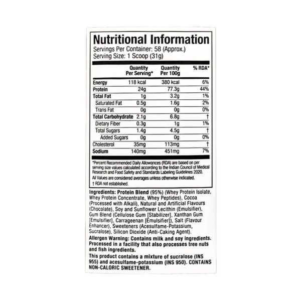 MuscleTech Nitro-Tech 100% Whey Gold 1.81kg - Image 4