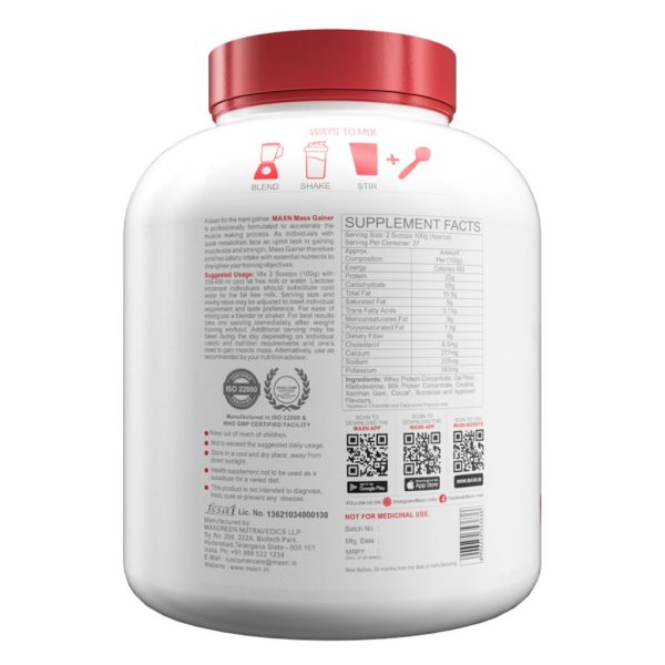 MAXN Mass Gainer 2.7kg - Image 9