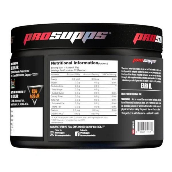 Prosupps creatine HCl 90g, 72 Servings - Image 2