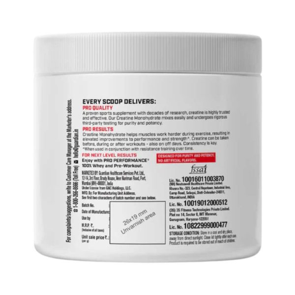 GNC Creatine Monohydrate - 100gms - Image 2