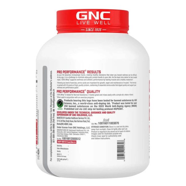 GNC Pro Whey Protein, 1.82 kg (4 lbs) - Image 2