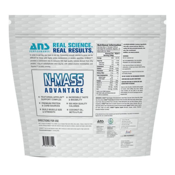 ANS Performance N Mass Muscle Mass Gainer 2.5 kg, 5.5lbs - Image 2
