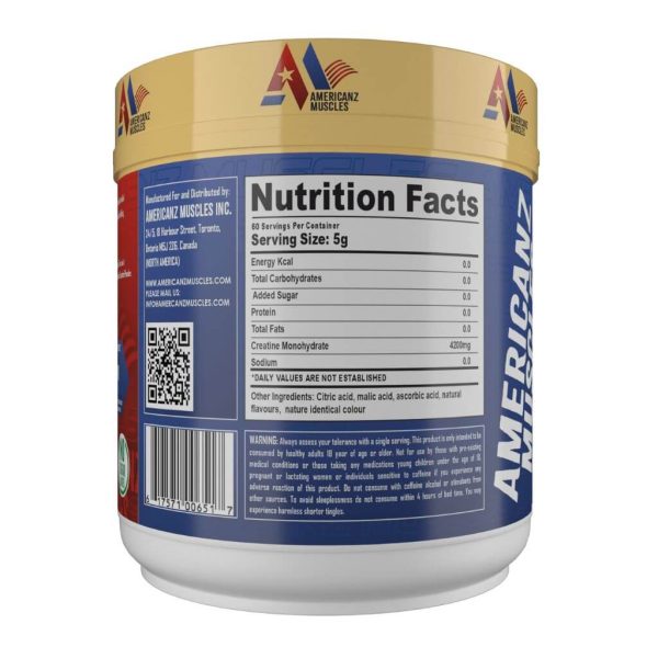 Americanz Muscles Creatine Monohydrate - 300gm - Image 4