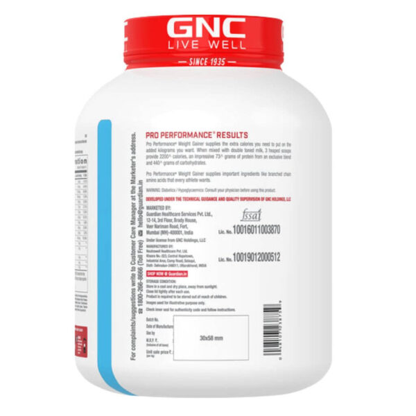 GNC Pro Performance Weight Gainer-3kg - Image 2
