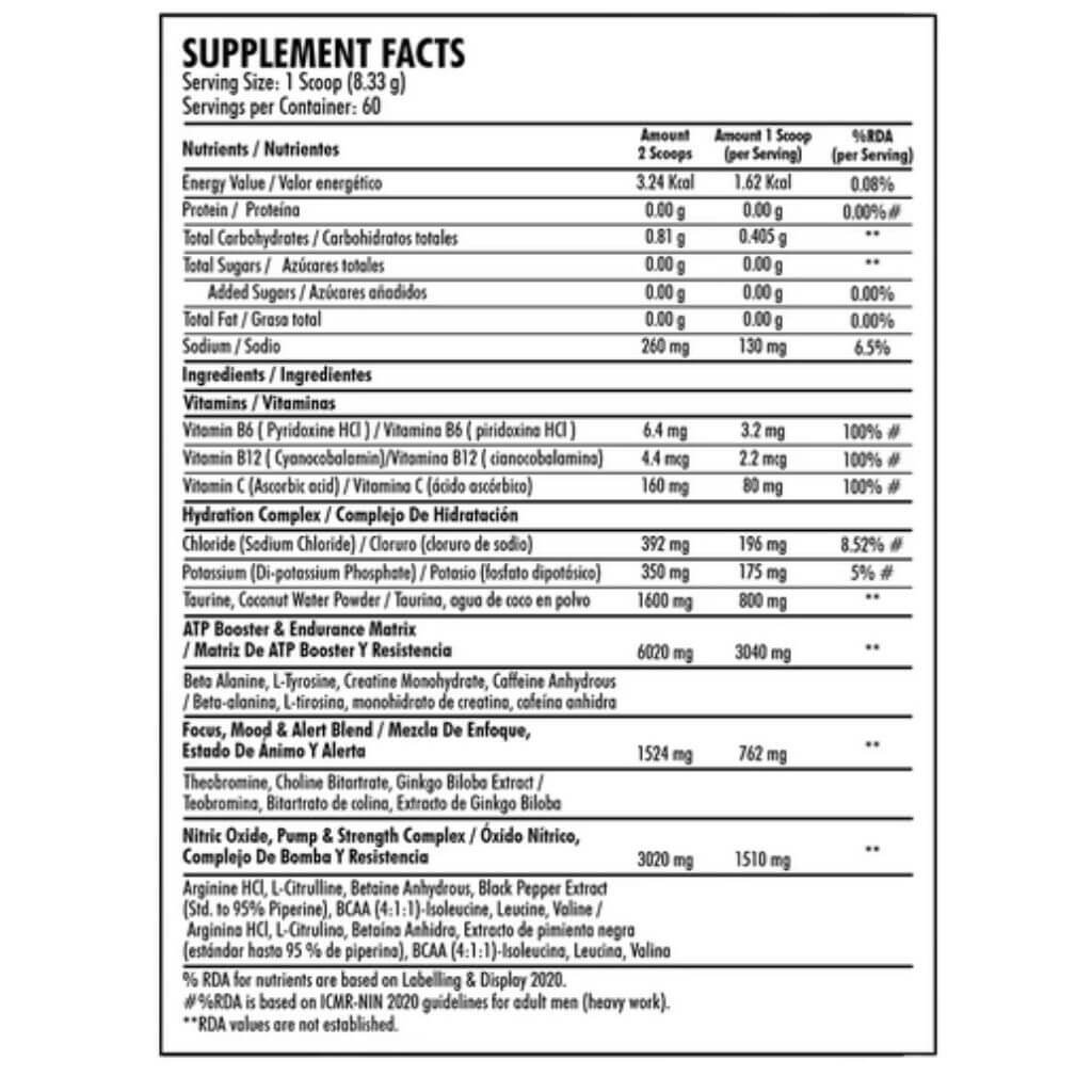 KLR FIT Karma preworkout 2.0-500gm-60servings - Image 2