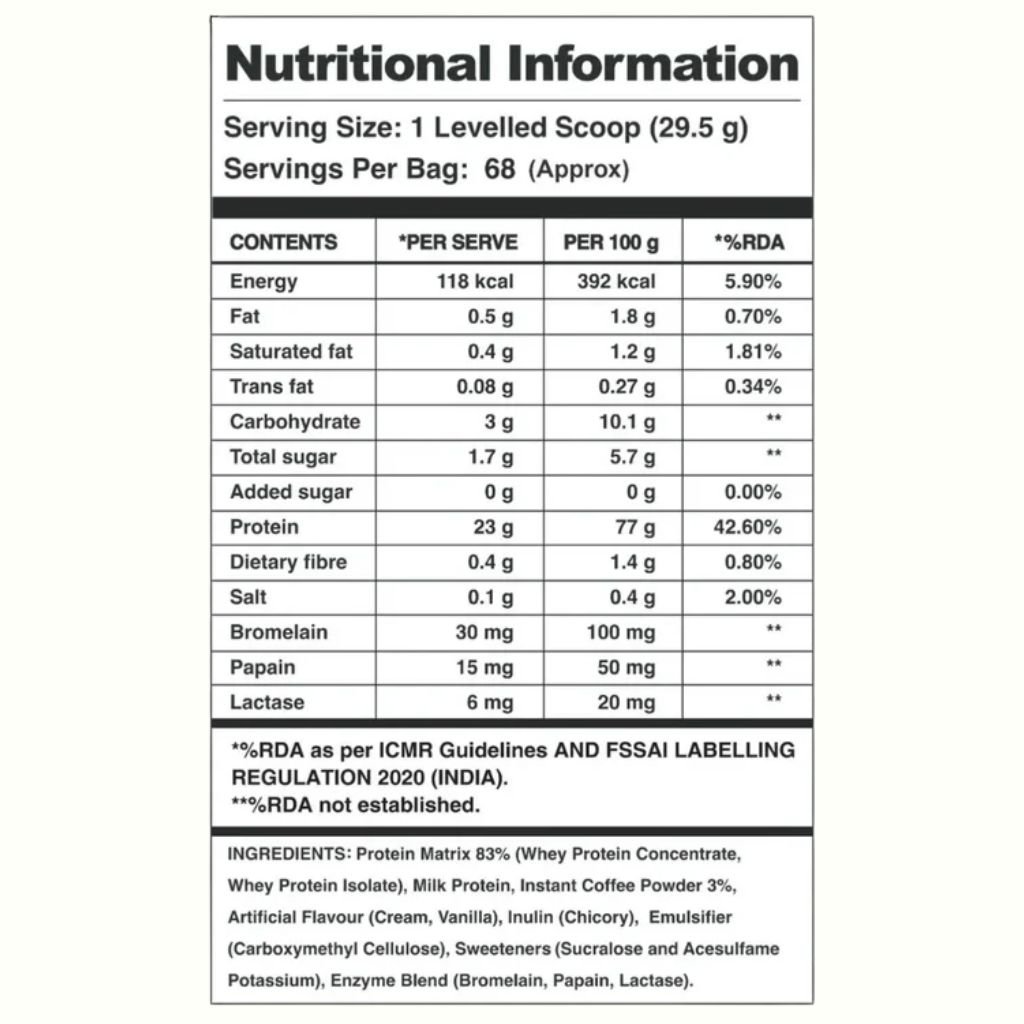 Apex Vitals Pouch Whey 2kg - Image 2